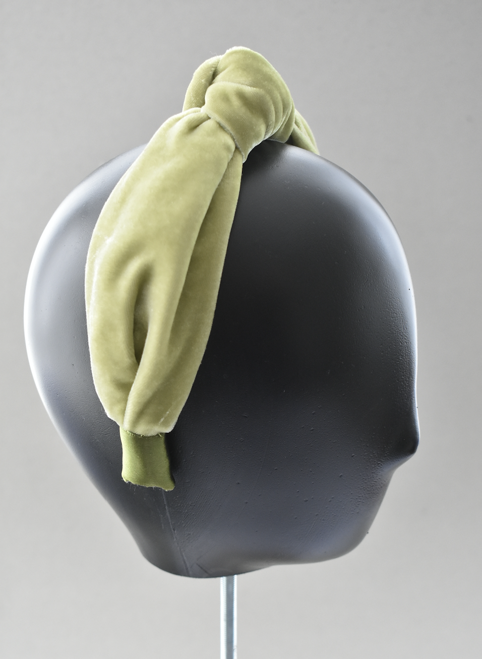 Classic Knot headband - Lime Green Silk Velvet - Tot Knots of Brighton