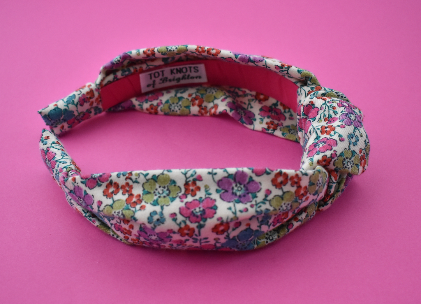 Ladies Knot Alice band - Liberty of London Bright Aqua Floral