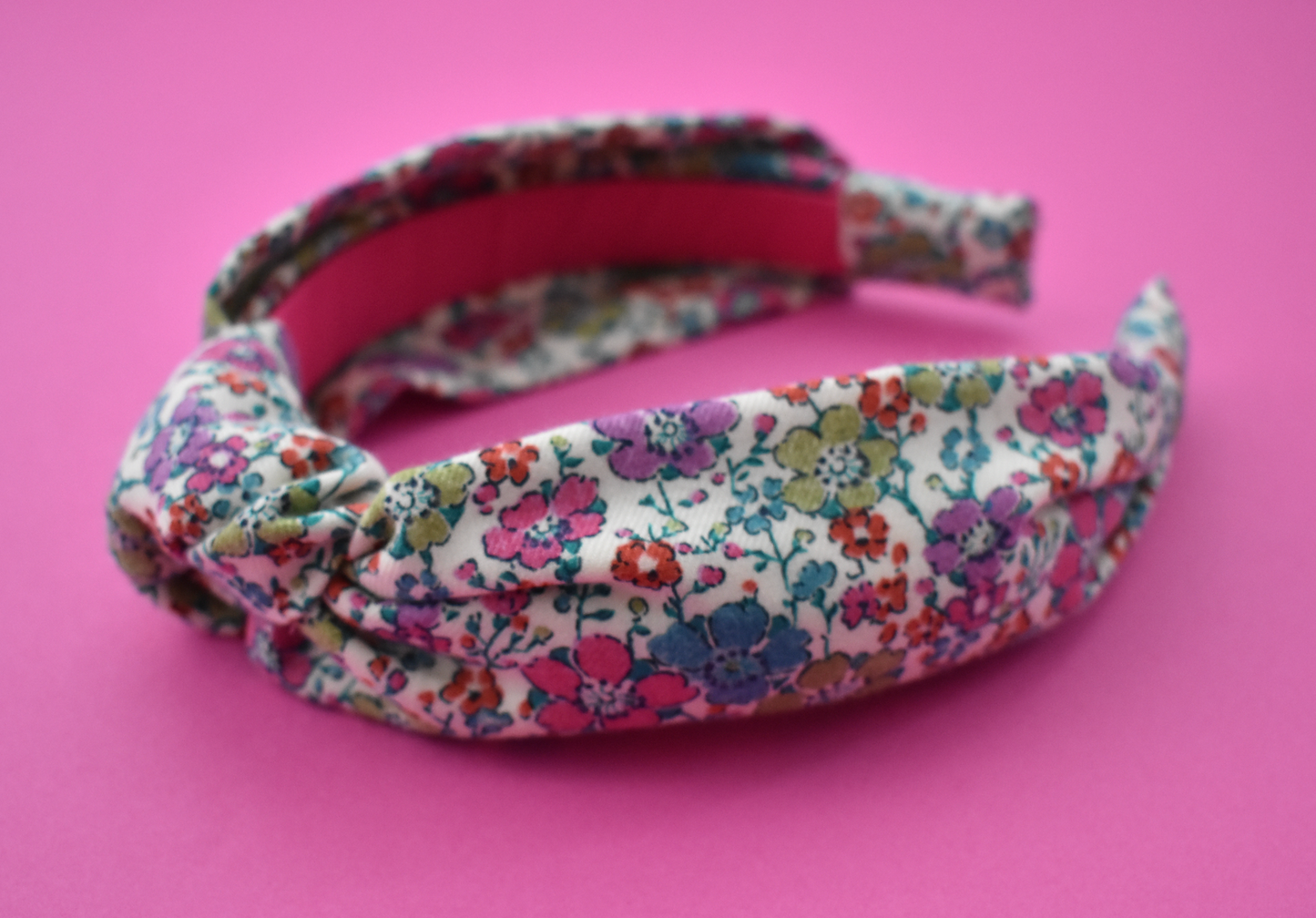 Ladies Knot Alice band - Liberty of London Bright Aqua Floral