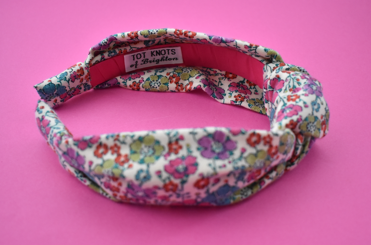 Ladies Knot Alice band - Liberty of London Bright Aqua Floral