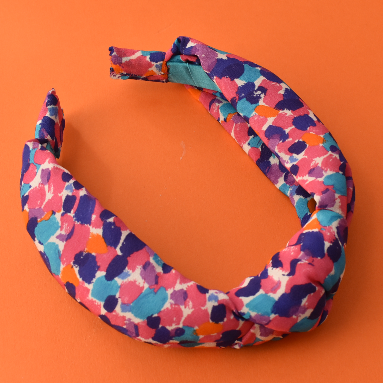 Luxury Silk Knot Alice band - Liberty of London Artist Morning Dew crepe