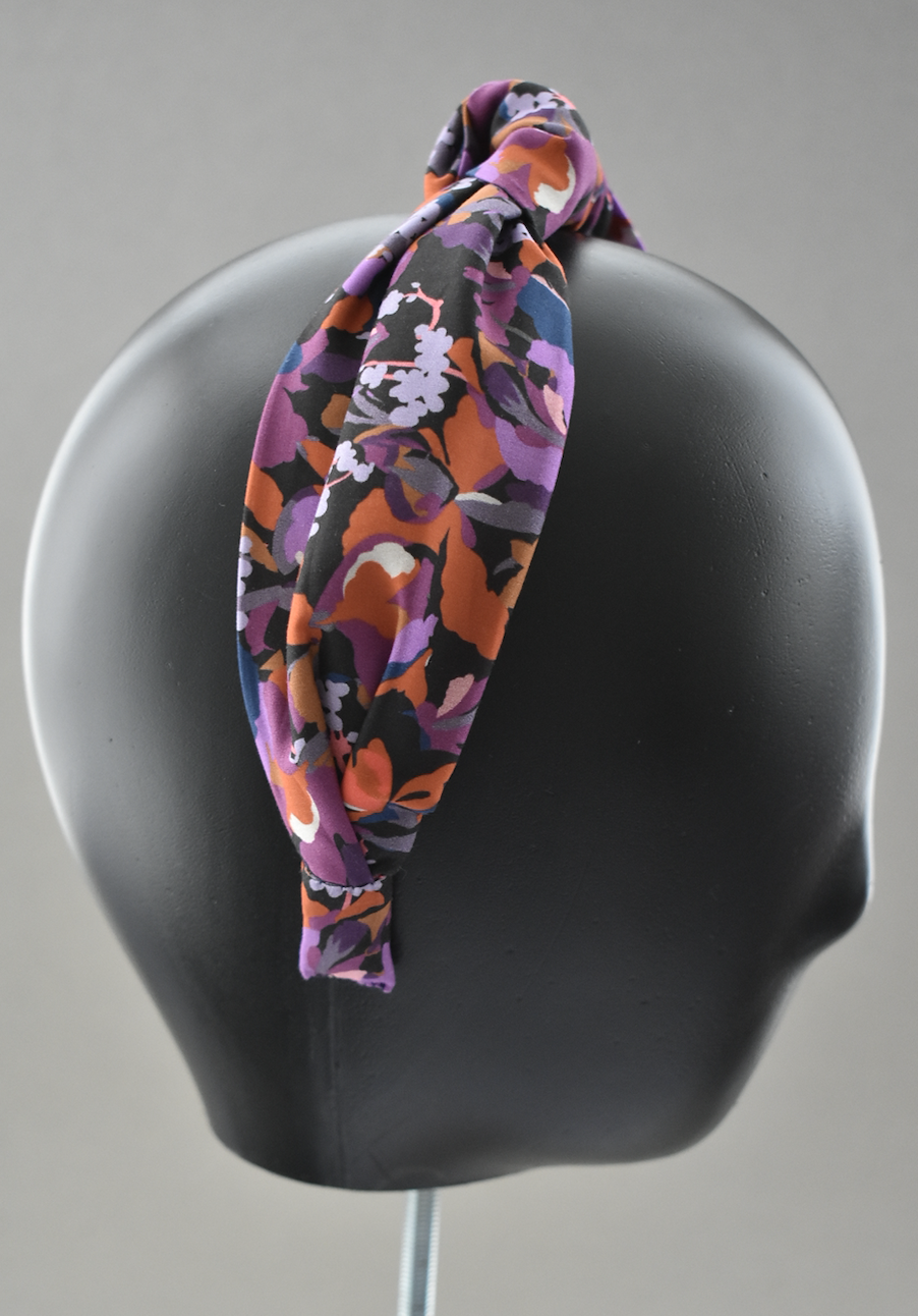 Ladies Knot headband - Liberty of London Camo Flowers