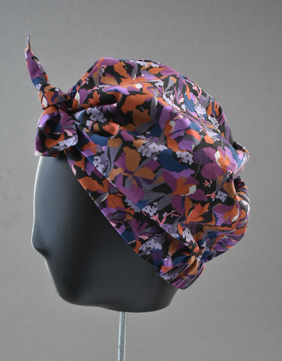 Ladies Turban Hat - Liberty of London Camo Flowers