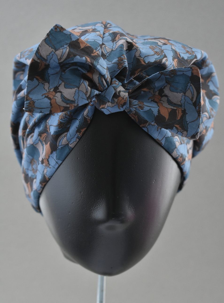 Ladies Turban Hat - Liberty of London Little Eustacia in Blue