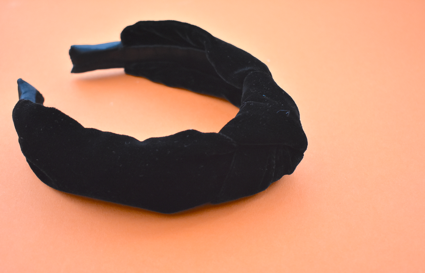 Ladies Tot Knot Alice band - Black Velvet - Tot Knots of Brighton