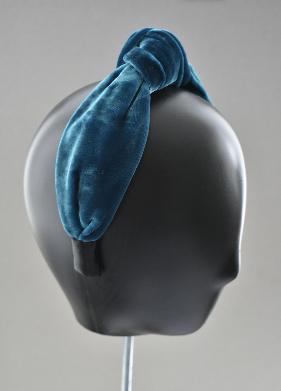 Classic Knot headband - Teal Silk Velvet - Tot Knots of Brighton
