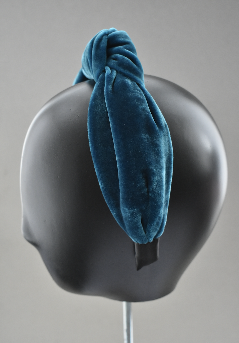 Classic Knot headband - Teal Silk Velvet - Tot Knots of Brighton