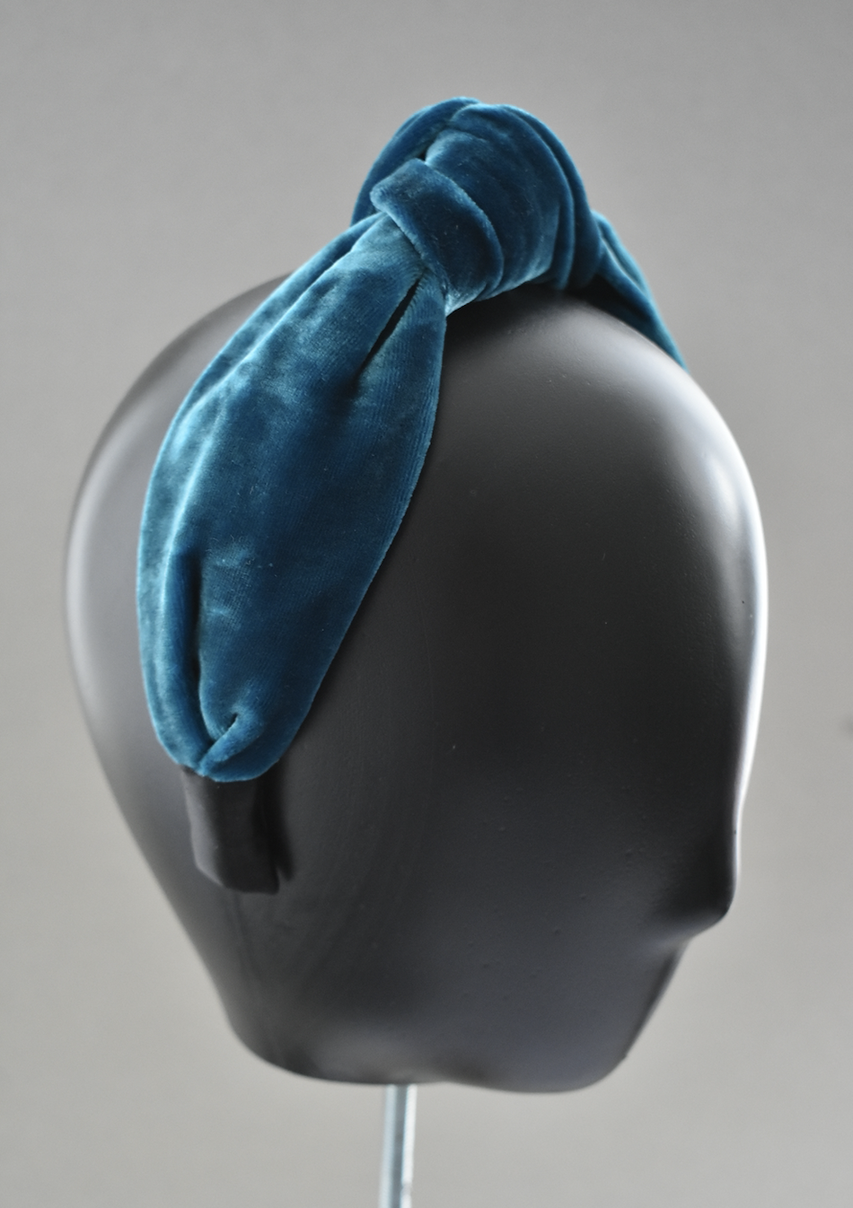 Classic Knot headband - Teal Silk Velvet - Tot Knots of Brighton