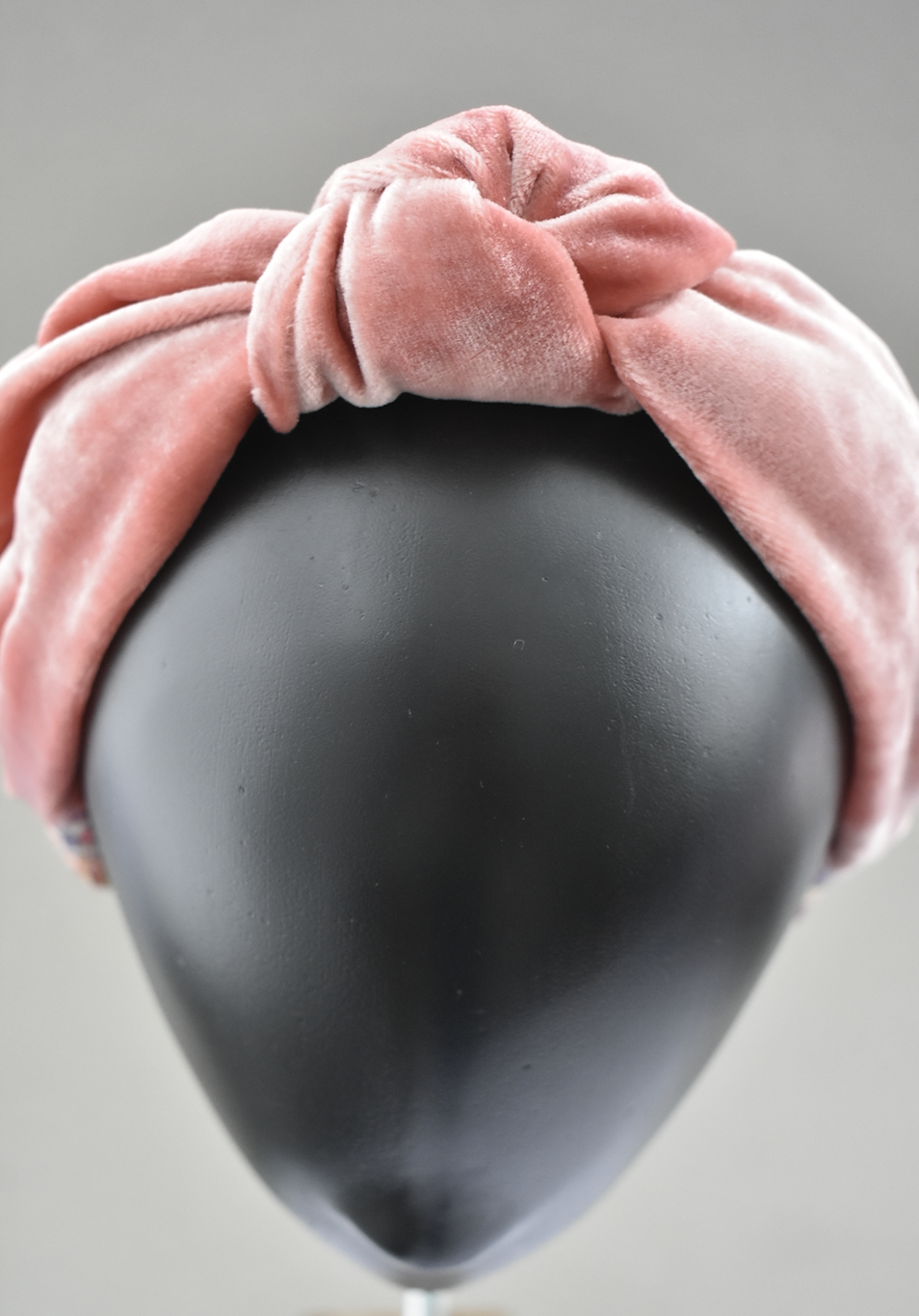Classic Knot head band - Dusty Pink Silk Velvet