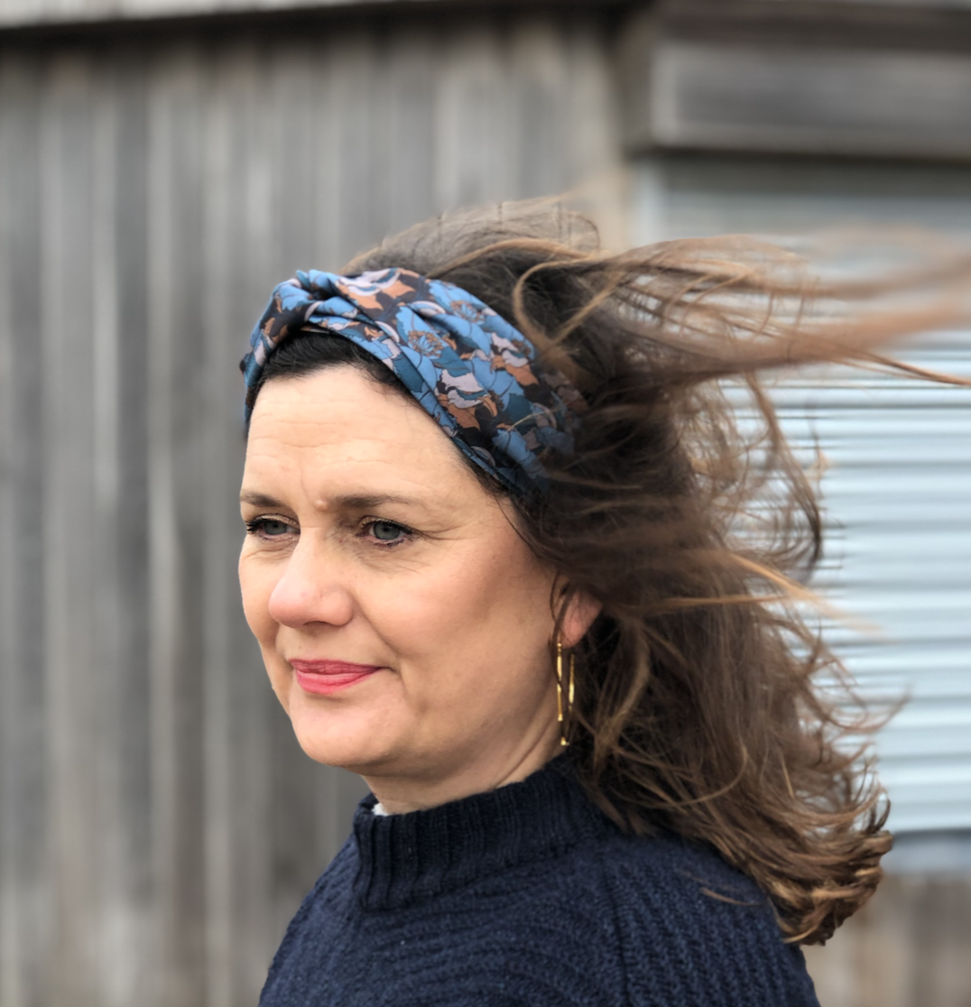 Twisted Turban Headband - Liberty of London Little Eustacia in Blue