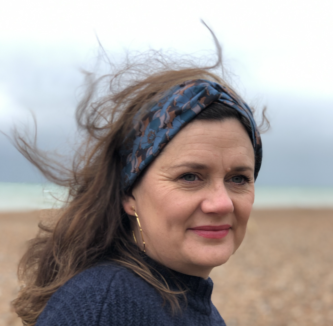 Twisted Turban Headband - Liberty of London Little Eustacia in Blue