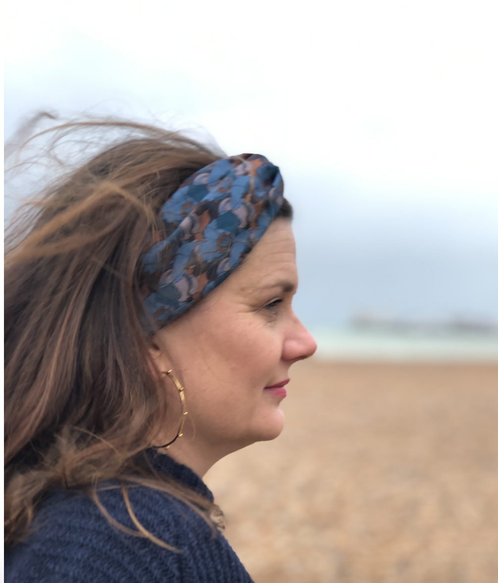 Twisted Turban Headband - Liberty of London Little Eustacia in Blue