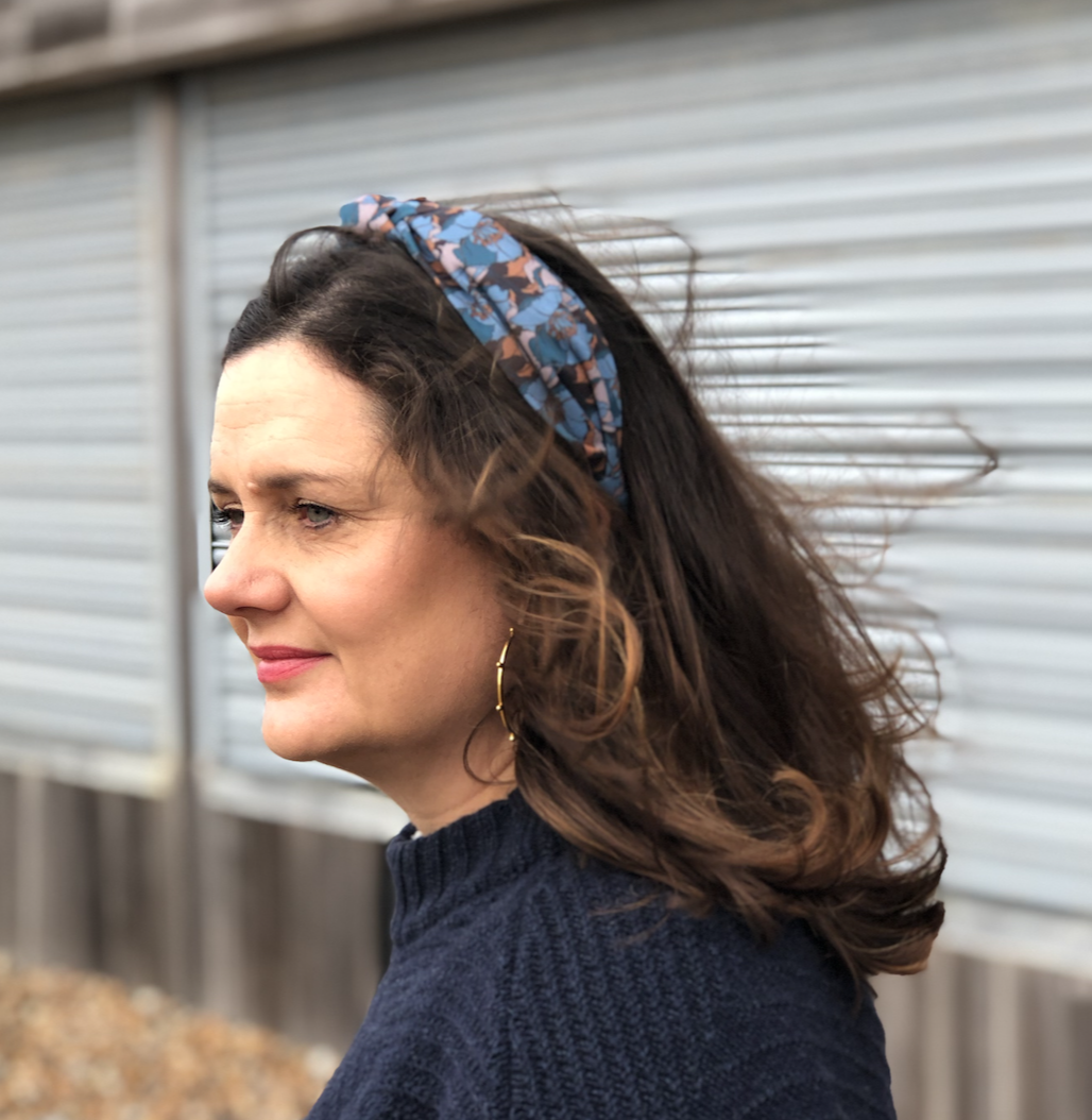 Ladies Knot headband - Liberty of London Little Eustacia in Blue