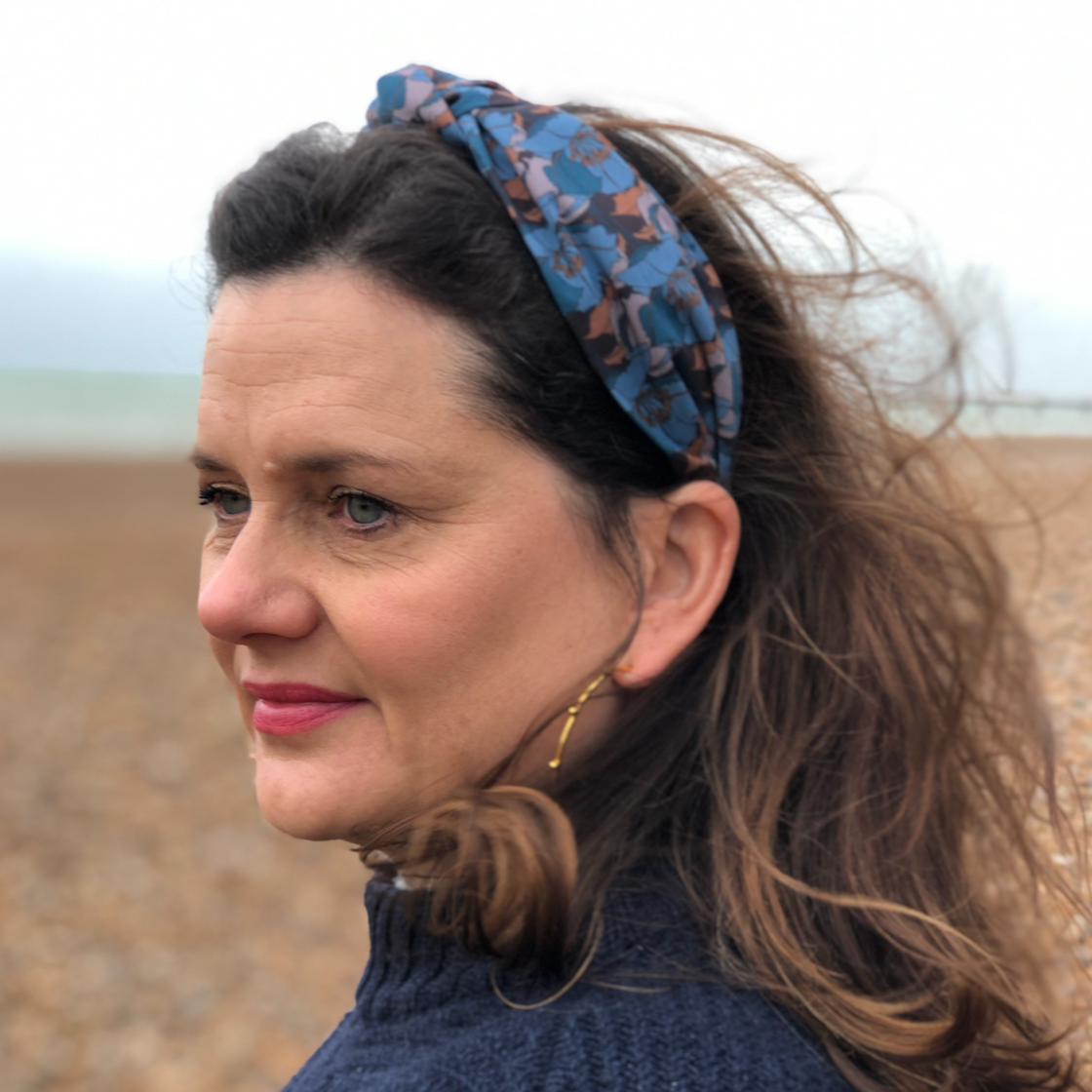 Ladies Knot headband - Liberty of London Little Eustacia in Blue