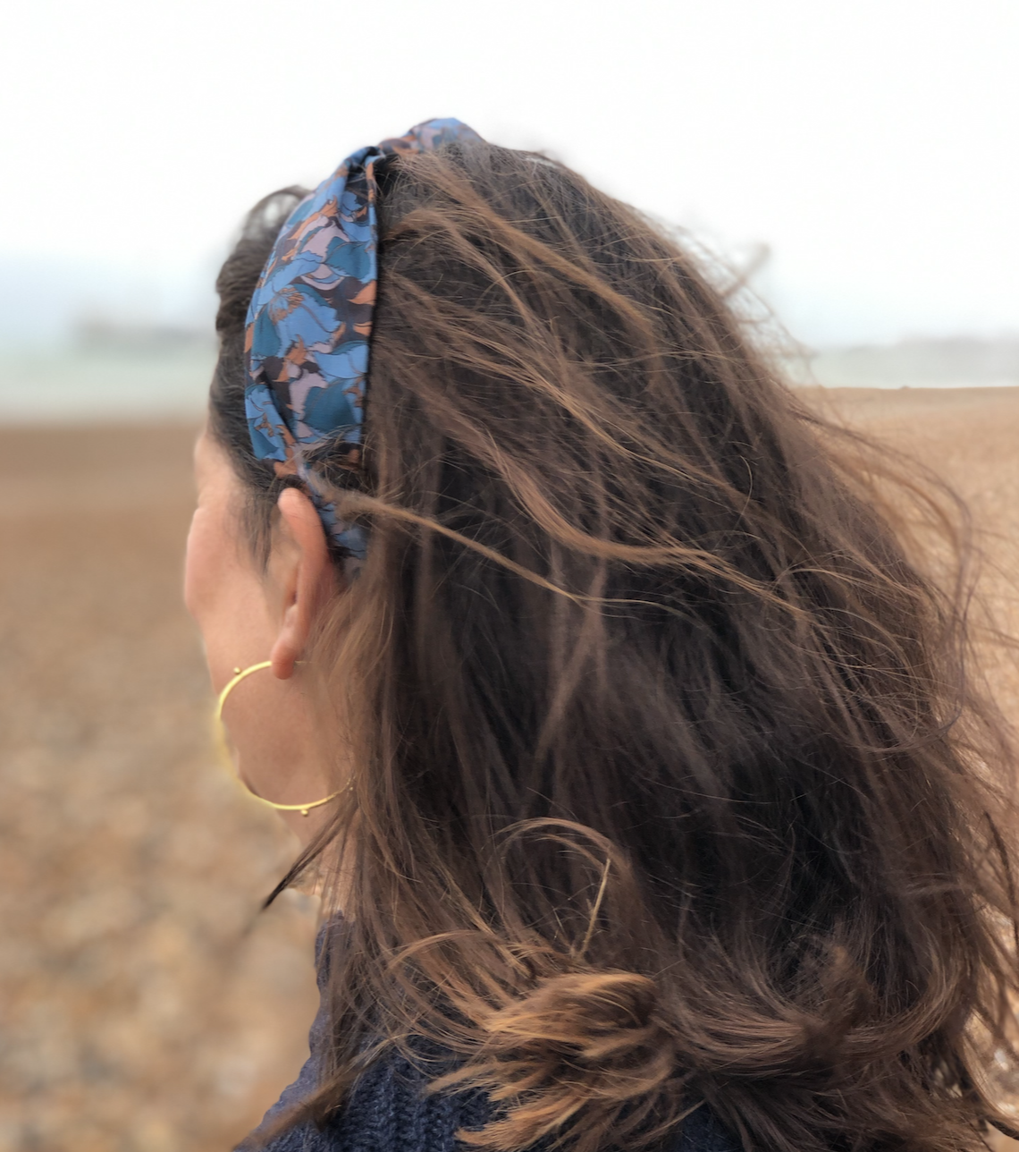 Ladies Knot headband - Liberty of London Little Eustacia in Blue