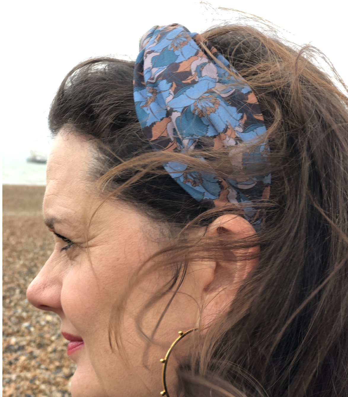 Ladies Knot headband - Liberty of London Little Eustacia in Blue