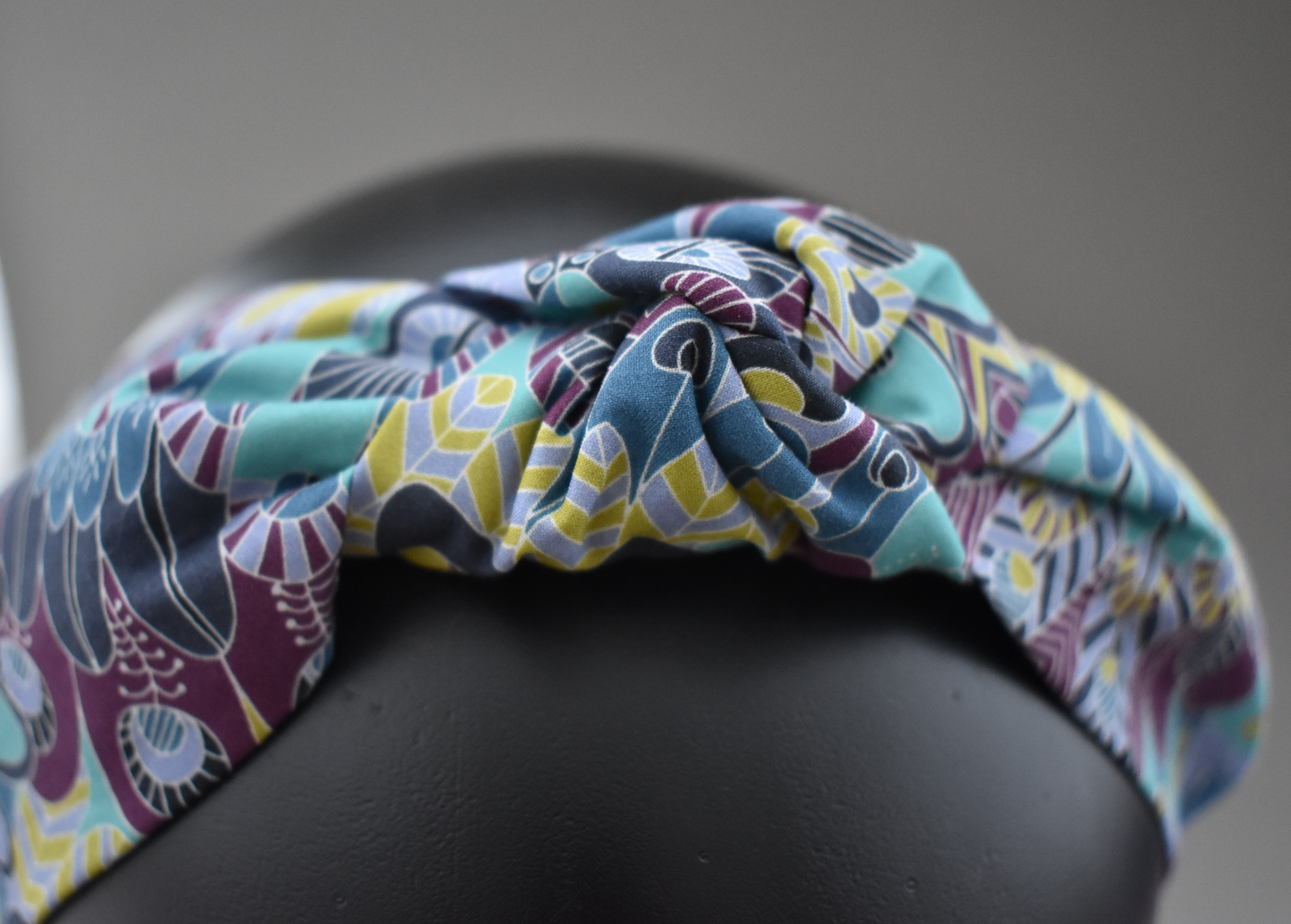 Ladies Knot Alice headband - Liberty of London Summer Blue Eban