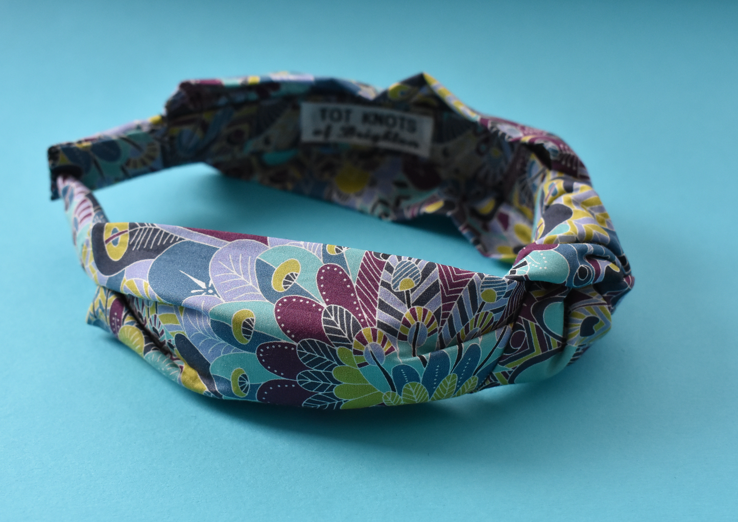 Ladies Knot Alice headband - Liberty of London Summer Blue Eban