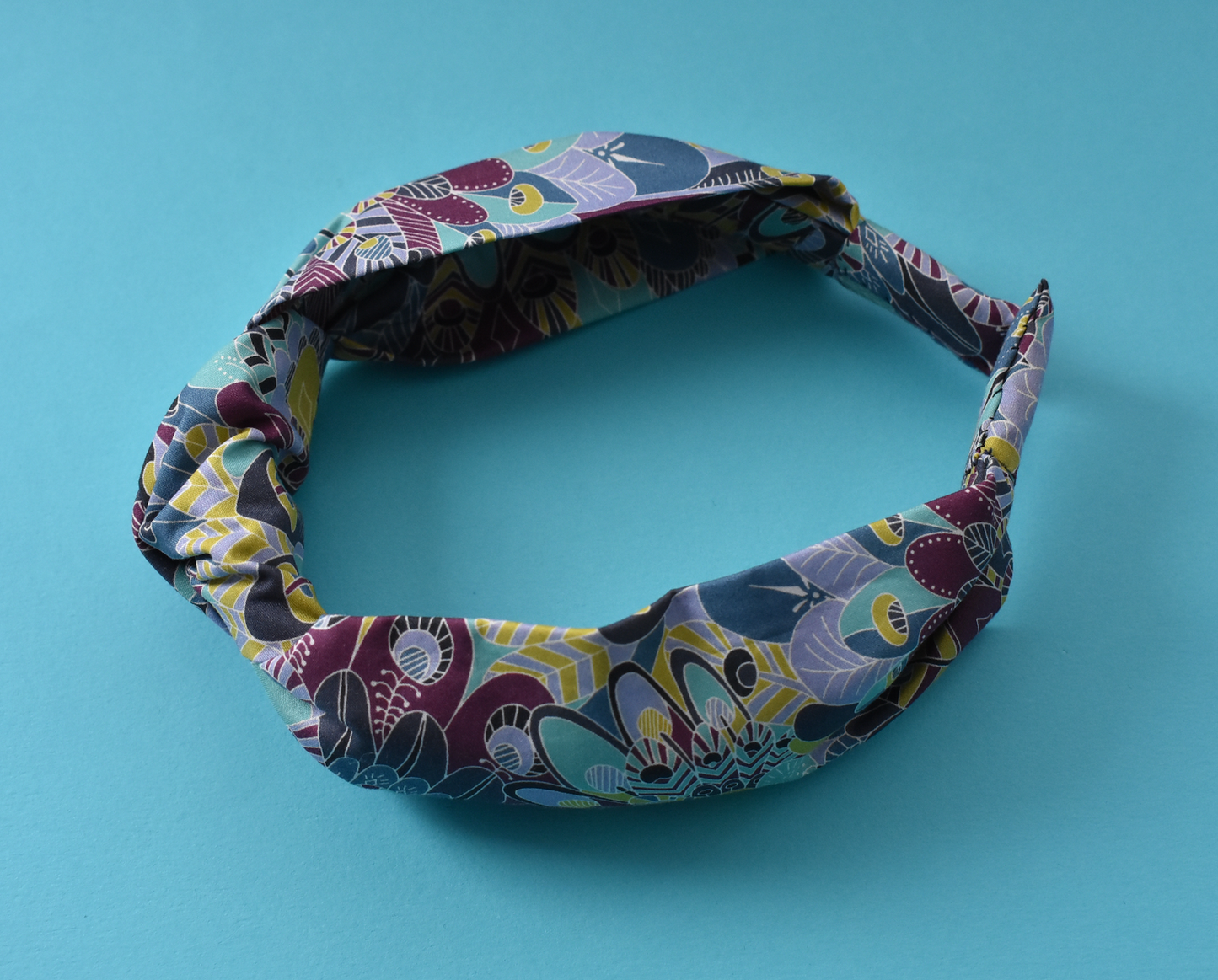 Ladies Knot Alice headband - Liberty of London Summer Blue Eban
