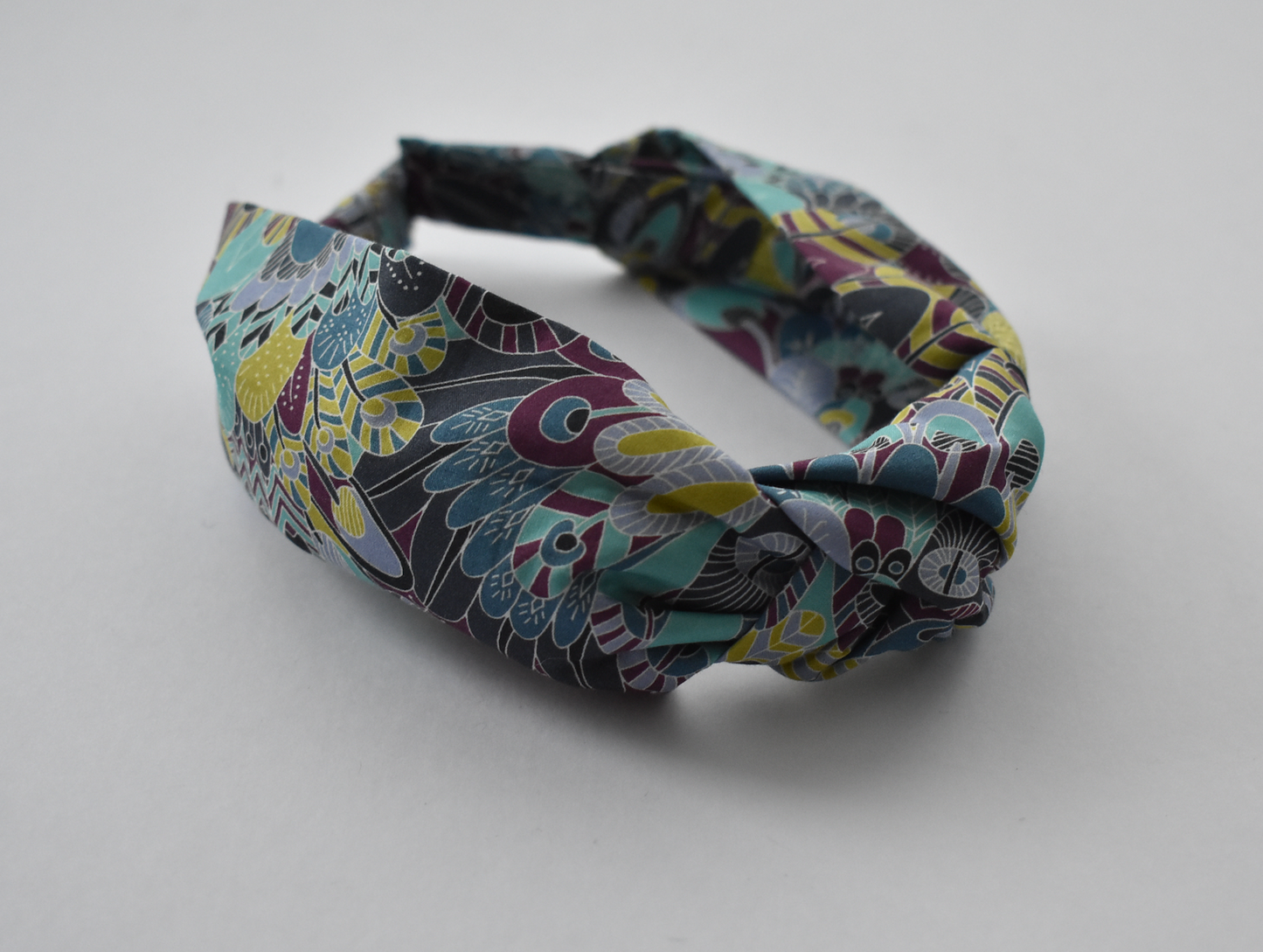 Ladies Knot Alice headband - Liberty of London Summer Blue Eban