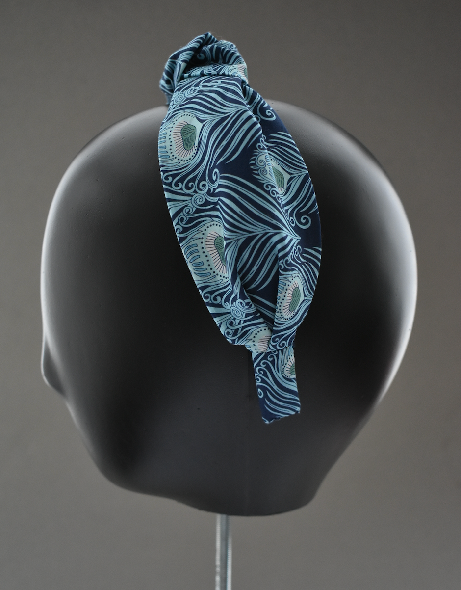 Ladies Knot Alice headband - Liberty of London Caesar Peacock Feather