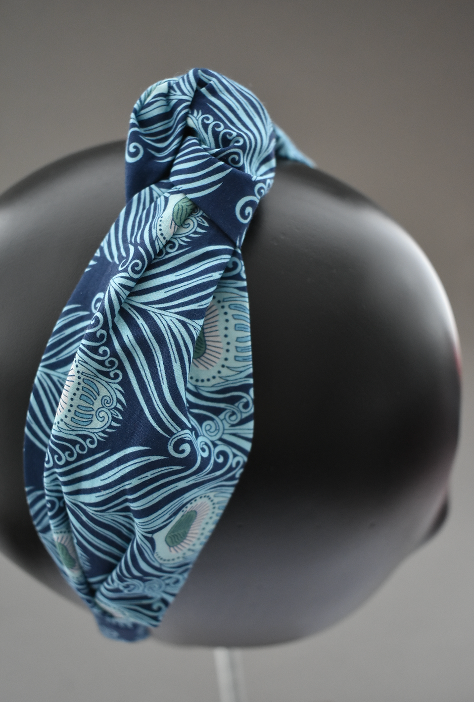 Ladies Knot Alice headband - Liberty of London Caesar Peacock Feather