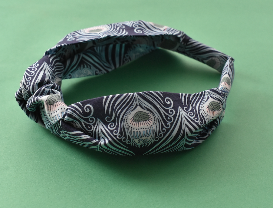 Ladies Knot Alice headband - Liberty of London Caesar Peacock Feather