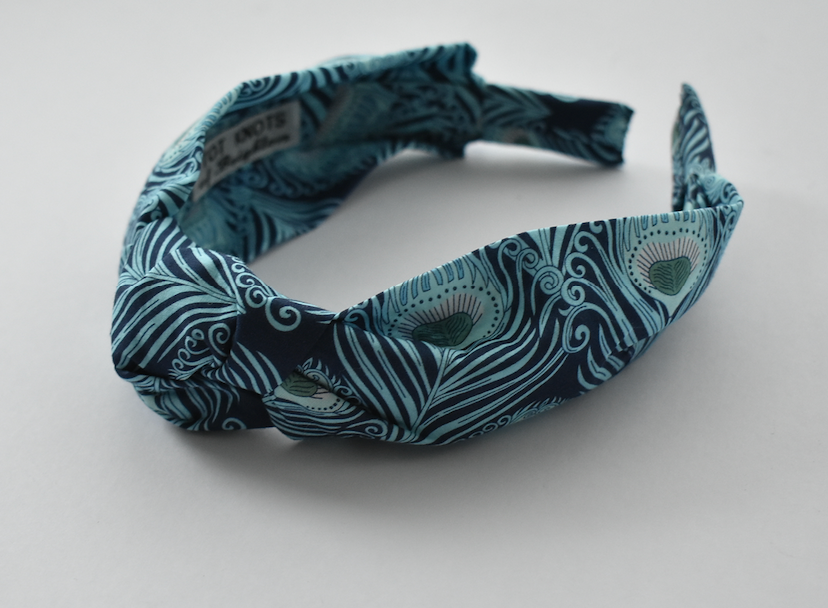 Ladies Knot Alice headband - Liberty of London Caesar Peacock Feather
