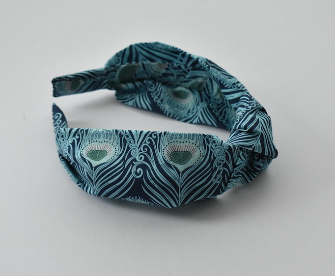 Ladies Knot Alice headband - Liberty of London Caesar Peacock Feather