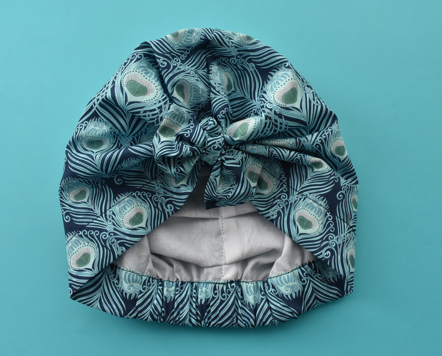 Ladies Turban Hat - Liberty of London Caesar Peacock Feather