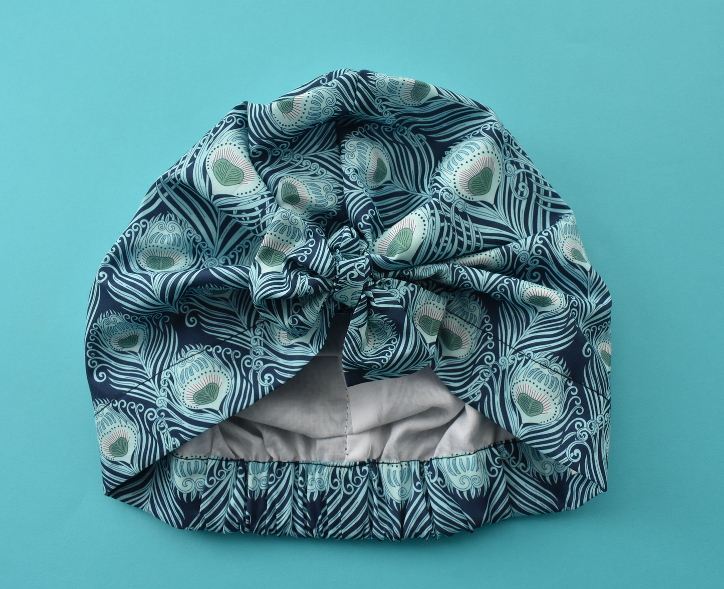 Ladies Turban Hat - Liberty of London Caesar Peacock Feather