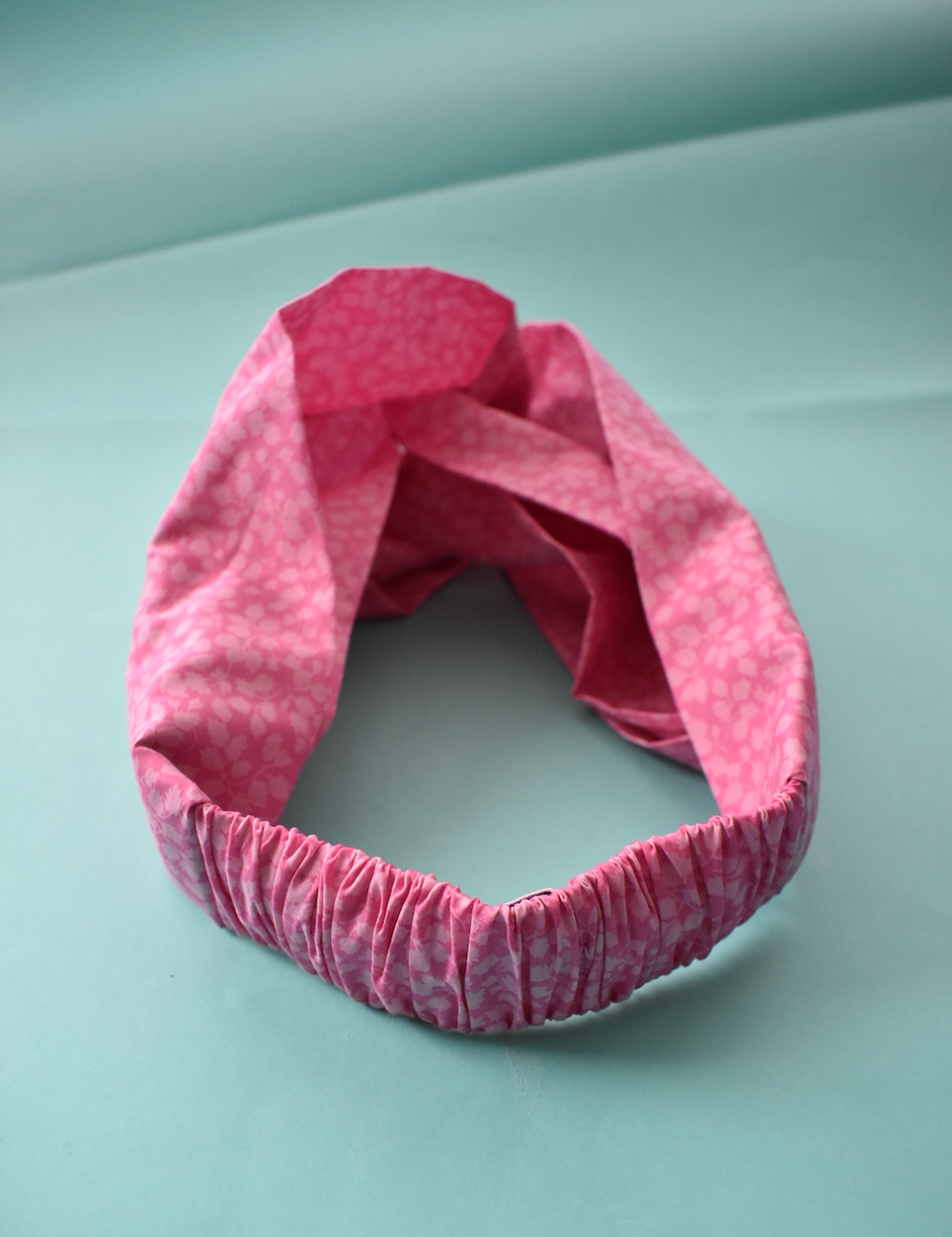 Kids Tot Knot Twisted hairband - Liberty of London Pink Glenjade print