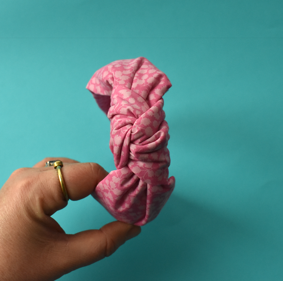 Ladies Knot Alice headband - Liberty of London Glenjade Pink - Silk & Lawn