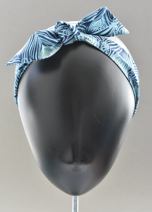 Ladies Knot hairband - Liberty of London Caesar Peacock Feather