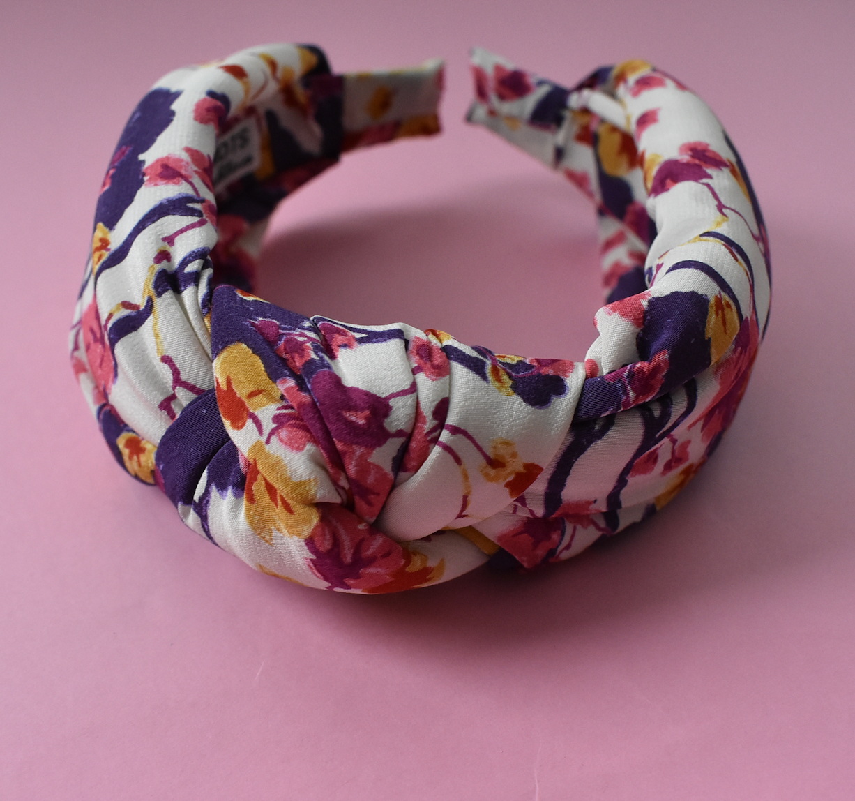 Luxury Silk Knot Alice band - Liberty of London Artist Ombrellino printed silk
