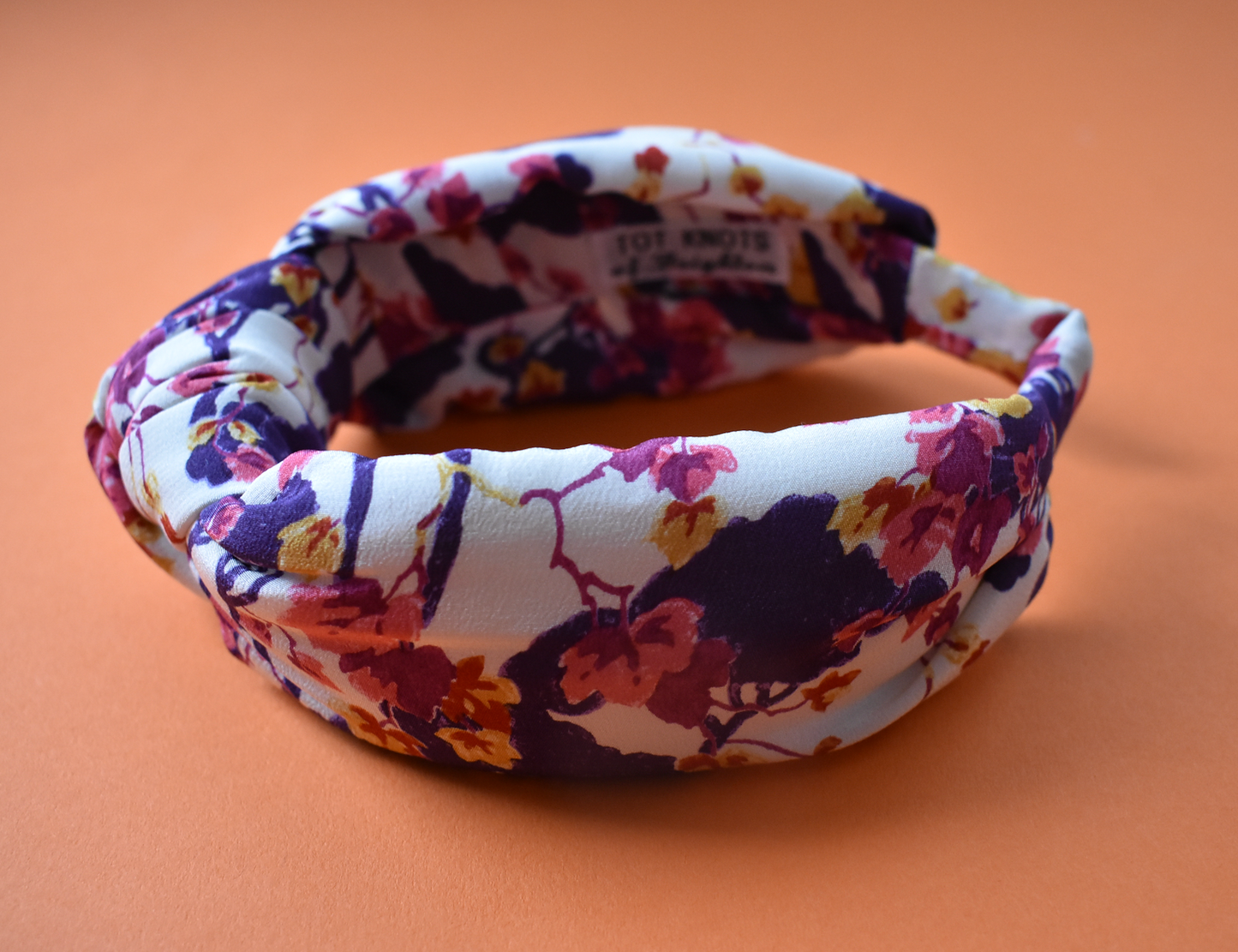 Luxury Silk Knot Alice band - Liberty of London Artist Ombrellino printed silk