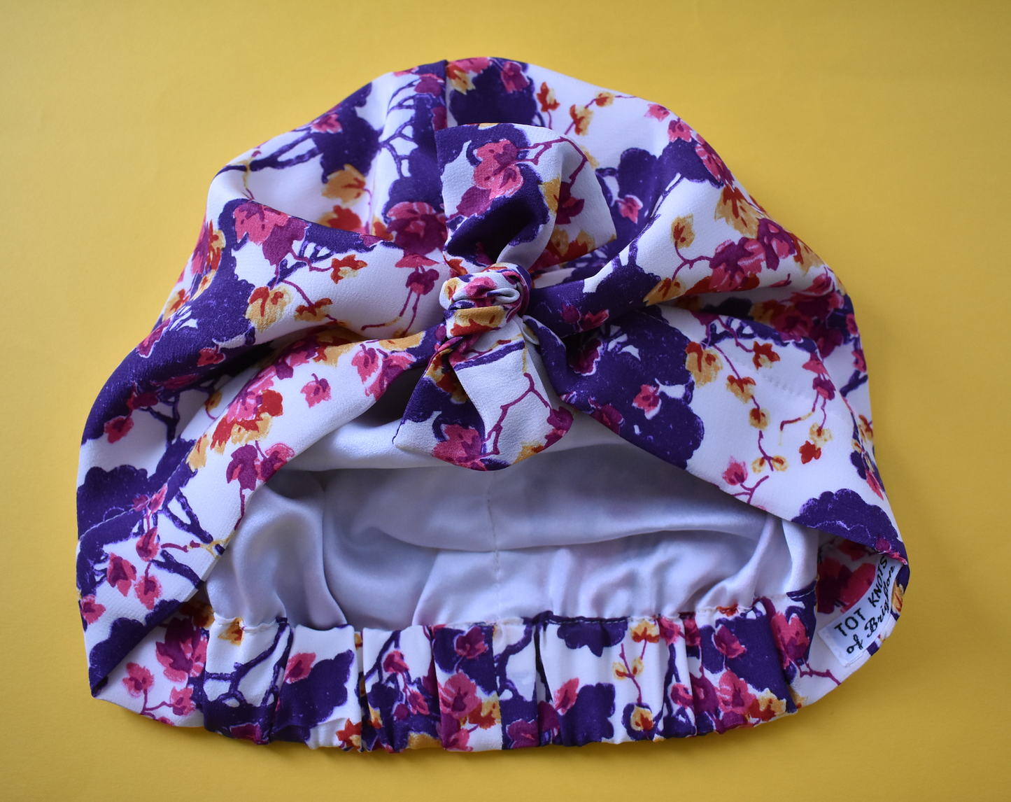 Luxury 100% pure silk Turban & Head wrap - Liberty of London Ombrellino Japanese blossom printed silk