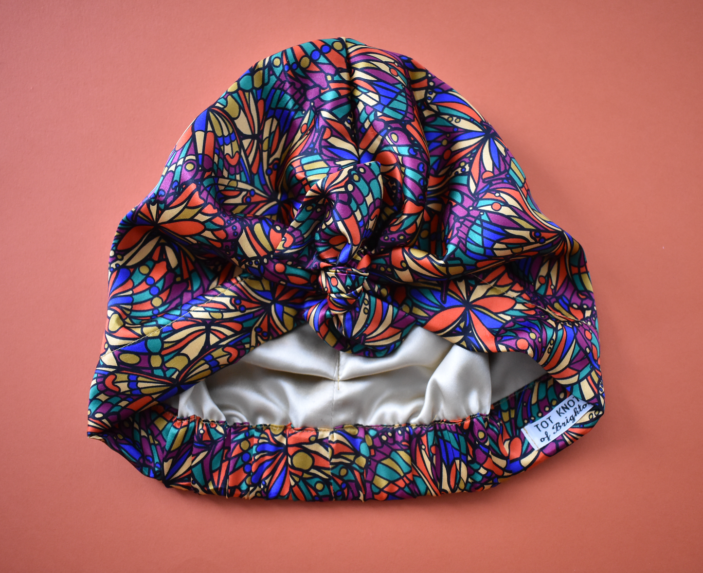 Luxury Turban & Head wrap - Pure silk - Liberty of London Artist Jewel - graphic printed silk