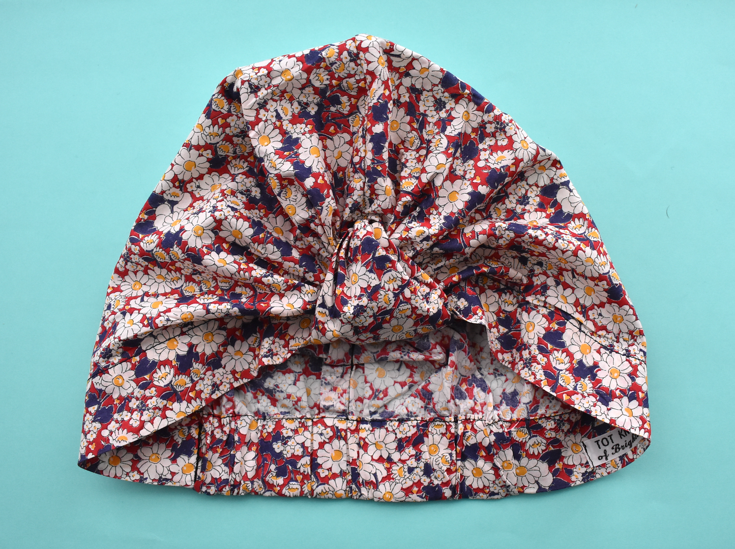 Salty Sea Knot - Swimming Cap Topper - Swim Turban - Vintage Liberty Daisy