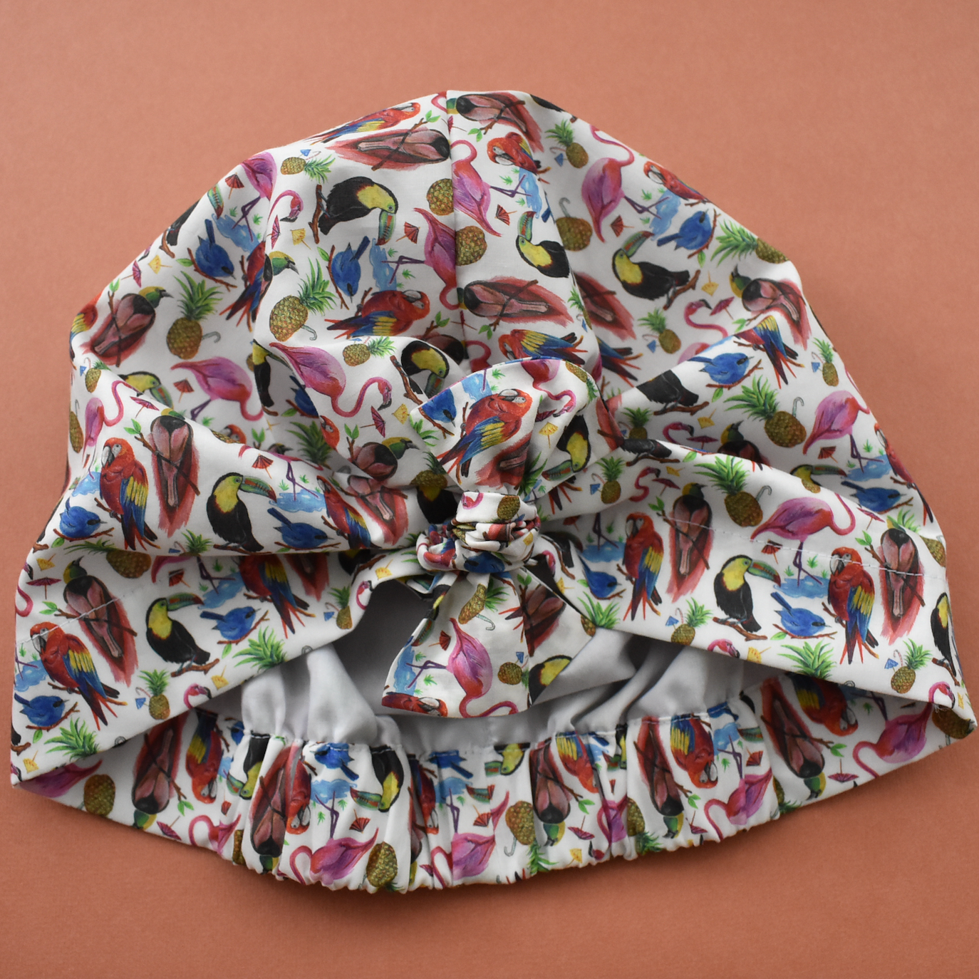 Ladies Turban Hat - Liberty of London Birds of Paradise - Silk & Lawn