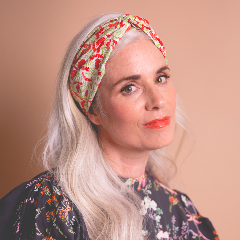 Ladies Twisted Turban Headband - Vintage Liberty of London Chrysanthemum