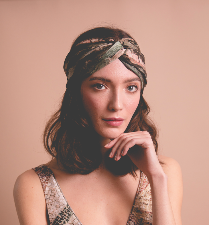 Twisted Turban Headband - Liberty of London Pink Manning / Coast