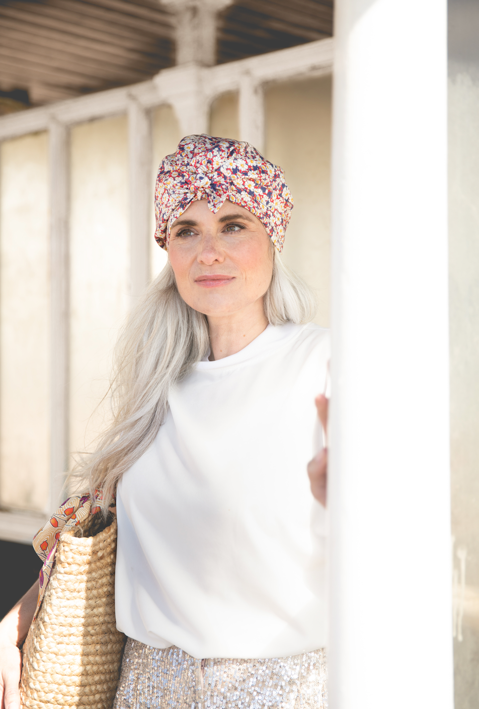 Ladies Turban Hat - Vintage Liberty of London Daisy