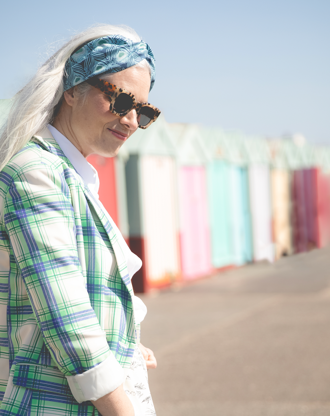 Ladies Twisted Turban Headband - Liberty of London Caesar Peacock Feather
