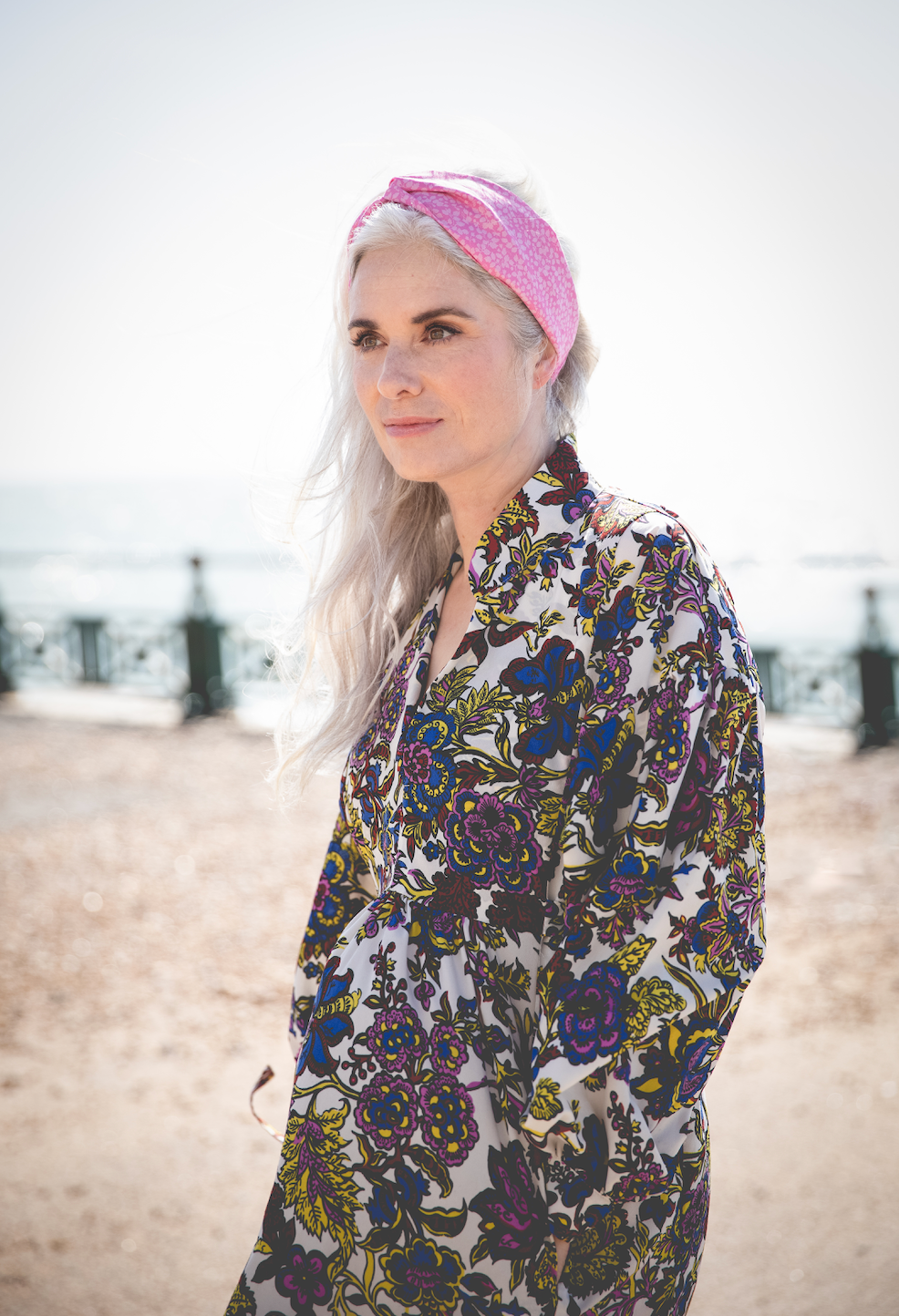 Ladies Twisted Turban Headband - Liberty of London Glenjade Pink