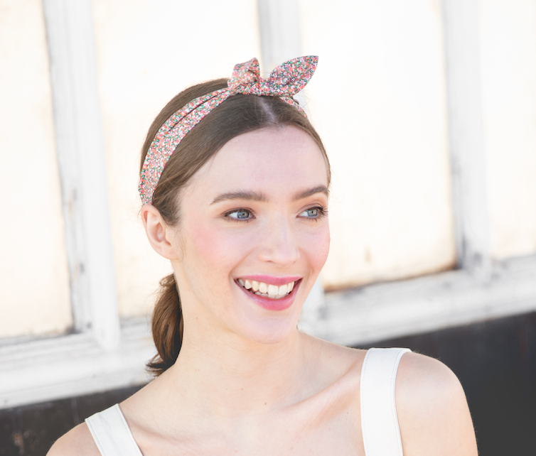 Ladies Knot hairband - Liberty of London Pink Ditsy