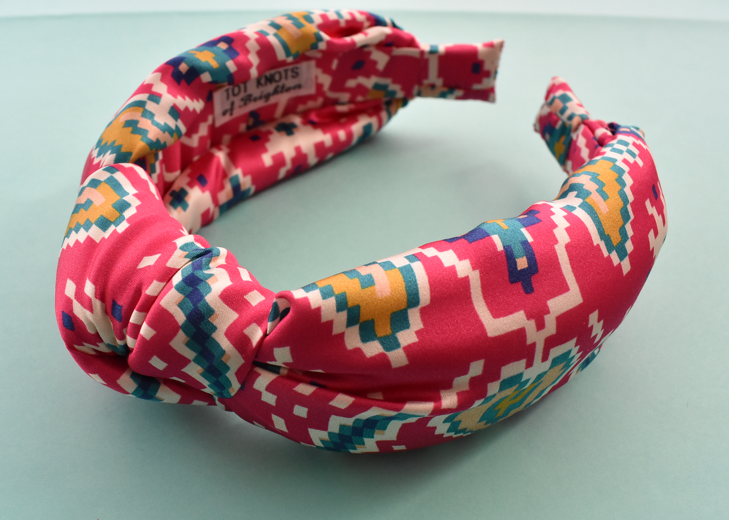 Luxury Silk Knot Alice band - Liberty of London Artist Tapestry Hearts Silk Satin