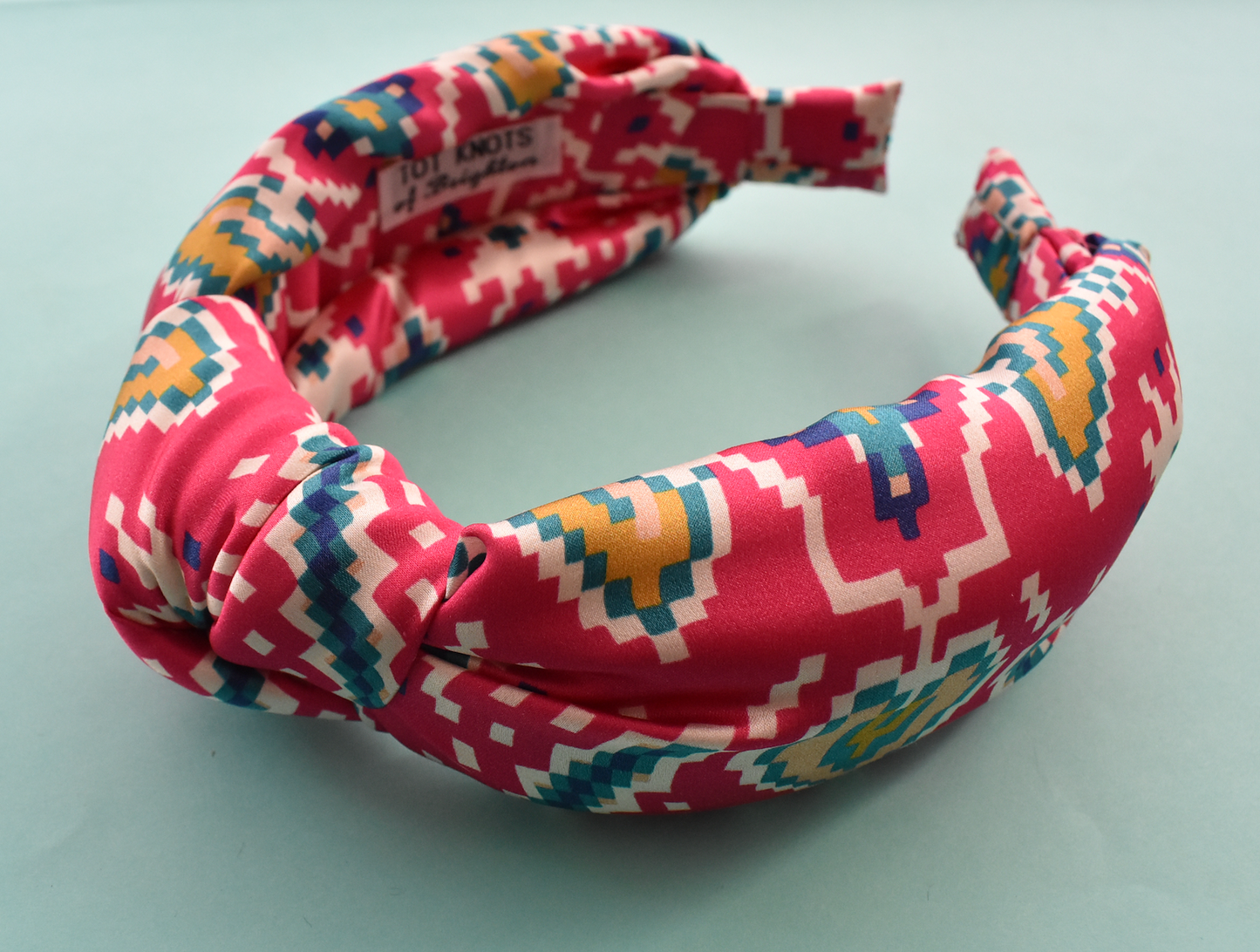 Luxury Silk Knot Alice band - Liberty of London Artist Tapestry Hearts Silk Satin