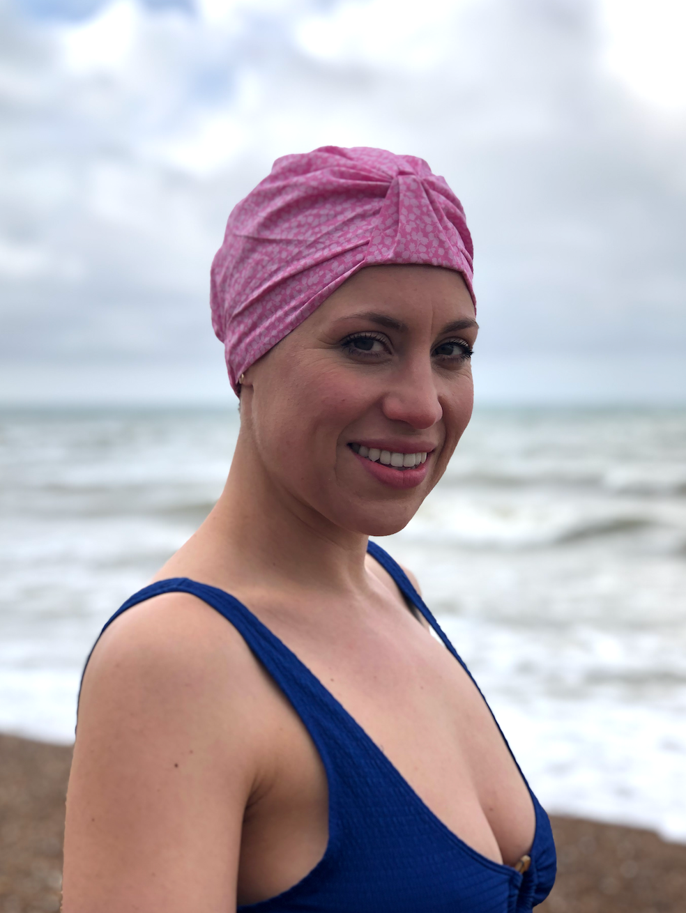 Salty Sea Knot - Swimming Cap Topper - Swim Turban - Pink Glenjade