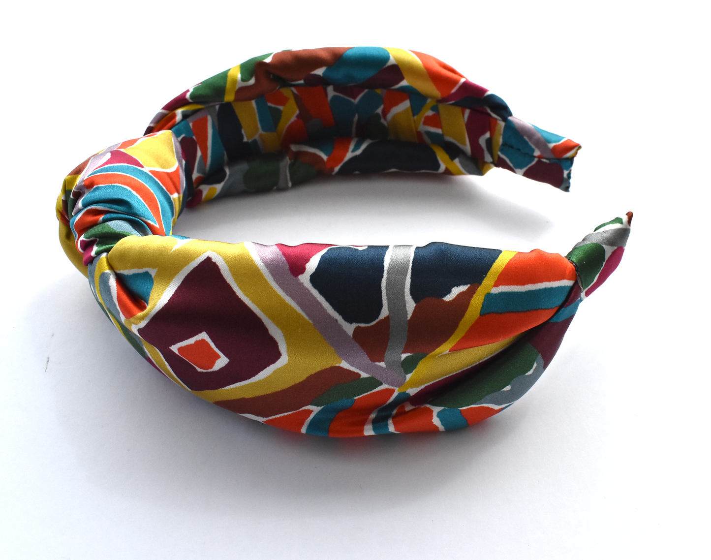 Luxury Silk Knot Alice band - Liberty of London Artist Ocean Breeze Silk Satin